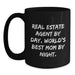 Funny Real Estate Agent Gifts from Mom World's Best Mug Black Coffee for Real Estate Agent Men - Main