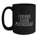 Funny Quote School Psychologist Gifts for Coworkers, Valentine's Unique Gifts from Friends, Black Coffee Mug, Certified School Psychologist - Main
