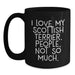 Funny Scottish Terrier Dog Lover Black Coffee Mug Gifts from Friends to Family at Christmas - Main