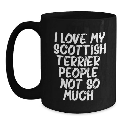 Funny Scottish Terrier Dog Lover Gifts for Men, Unique Black Coffee Mugs for Christmas Unique Gifts from Friends, Family, or Coworkers - Main