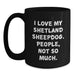 Funny Shetland Sheepdog Black Coffee Mugs, Gifts for Shetland Sheepdog Owners from Friends, Unique Valentine's Gifts for Women - Main