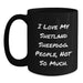 Funny Shetland Sheepdog Gifts for Men - Black Coffee Mug - Valentine's Unique Gifts from Friends - Main