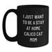 Calico Cat Gifts for Friends Funny Stay at Home Calico Cat Mom Black Coffee Mug - Main