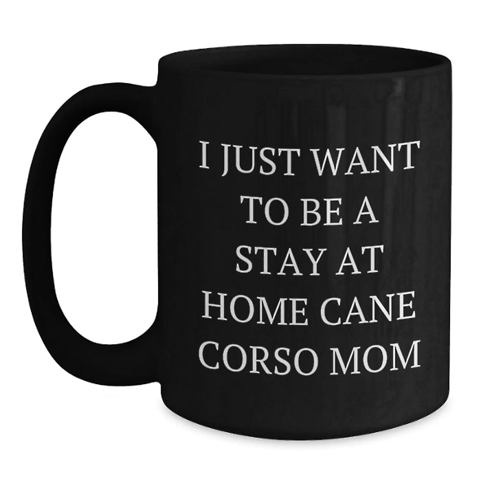 Cute Cane Corso Dog Mom Funny Gifts from Friends to Family Black Coffee Mugs for Birthday - Main