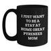 Funny 'I Just Want To Be A Stay At Home Great Pyrenees Mom' Great Pyrenees Dog Birthday Unique Gifts from Family, Friends, Coworkers - Black Coffee Mug - Main