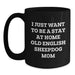 Funny Old English SheepDog Mom Gifts from Friends to Graduation Unique Gifts for Old English SheepDog Lovers - Black Coffee Mug - Main