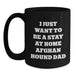 Funny Afghan Hound Dog Dad Gifts from Men for Christmas Unique Presents, Black Coffee Mug - I Just Want To Be A Stay At Home Afghan Hound Dad - Main