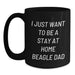 Funny Beagle Dog Gifts for Dad, 'I Just Want To Be A Stay At Home Beagle Dad' Christmas Unique Black Coffee Mug, Great Gift Men - Main