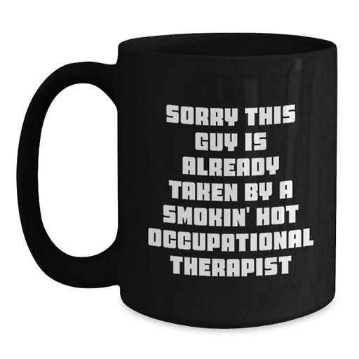 Funny Occupational Therapist Gifts for Men or Women Black Coffee Mug for Christmas Unique Presents from Friends or Family - Main