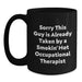 Funny Occupational Therapist Gifts from Friends - Black Coffee Mug for Smokin' Hot Occupational Therapist - Christmas Unique Mug for Occupational Therapist - Main