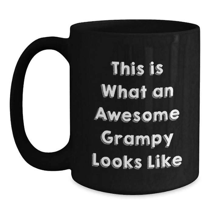 Funny Grampy Gifts, Best Black Coffee Mugs for Grampy, Birthday Unique Gifts from Grampy Enthusiasts - Main