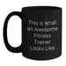Fitness Trainer Gifts from Friends Unique Inspirational This Is What An Awesome Fitness Trainer Looks Like Black Coffee Mug for Graduation - Main