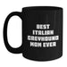 Funny Italian Greyhound Dog Mom Gifts from Friends to Family - Best Mom Ever Quote on Black Coffee Mug for Graduation - Main