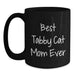 Funny Tabby Cat Gifts for Tabby Cat Mom Ever - Best Birthday Unique Gift from Family, Friends, or Coworkers - Black Coffee Mug - Main