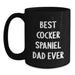 Funny Cocker Spaniel Dog Gifts for Men, Gifts from Dad, Black Coffee Mug Best Cocker Spaniel Dad Ever - Main
