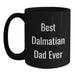 Dalmatian Dog Black Coffee Mug Funny Quote Best Dalmatian Dad Ever Gifts for Men Birthday Unique - Main