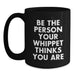 Whippet Dog Lover Gifts from Friends for Whippet Dog Enthusiasts Black Coffee Mug - Funny Quote - Main