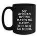 Funny Afghan Hound Dog Gifts for Men, Black Coffee Mug from Friends, Birthday Unique Mugs for Afghan Hound Dog Enthusiasts, 'My Afghan Hound Makes Me Happy. You, Not So Much.' - Main