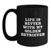 Funny Golden Retriever Dog Gifts, Birthday Unique Mugs, Life Is Better With My Golden Retriever, Black Coffee Mug, Gifts from Family - Main