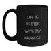 Funny Havanese Dog Gifts for Birthday - Life Is Better With My Havanese Black Coffee Mug, Gifts from Friends and Family - Main