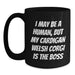 Funny Cardigan Welsh Corgi Dog Gifts for Men and Women - Cardigan Welsh Corgi Dog Black Coffee Mug Gifts from Friends and Family for Birthday Unique - Main