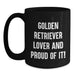 Golden Retriever Dog Lover Gifts from Men Women Friends - Funny Quote Birthday Unique Gifts for Golden Retriever Dog Owners Black Coffee Mug - Main