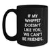 Whippet Dog Funny Mugs, If My Whippet Doesn't Like You We Can't Be Friends Black Coffee Mug Gifts from Family Friends Coworkers to Whippet Dog Lovers on Birthday - Main