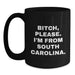Funny South Carolina Gifts, 'B-tch, Please. I'm From South Carolina.' Black Coffee Mugs for Men, Women, Friends, Coworkers, Family - Birthday Unique Gifts from South Carolina - Main