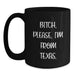 Funny Texas Coffee Mugs for Friends Gifts from Men, Unique Birthday Unique Gifts for Women, Black Mug with B-tch Please I'm from Texas Quote, Microwave and Dishwasher Safe - Main