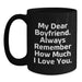 Funny Love Quotes Black Coffee Mugs Gifts from Women to Sweetheart for Christmas - Main