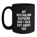 Australian Shepherd Dog Funny Quote Black Coffee Mug Gifts for Men Women Friends Family Christmas - Main