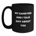Funny Samoyed Dog Gifts Christmas Unique Gifts from Men for Samoyed Dog Lovers Black Coffee Mug - Main