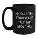 Funny Scottish Terrier Dog Mugs, Gifts from Friends to Scottish Terrier Dog Lover, Black Coffee Mug, Perfect for Christmas - Main