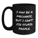 Funny Mechanic Gifts for Christmas - Mechanic Black Coffee Mug, 11oz/15oz, Microwave and Dishwasher Safe - Gifts from Men to Mechanic Friends - Main