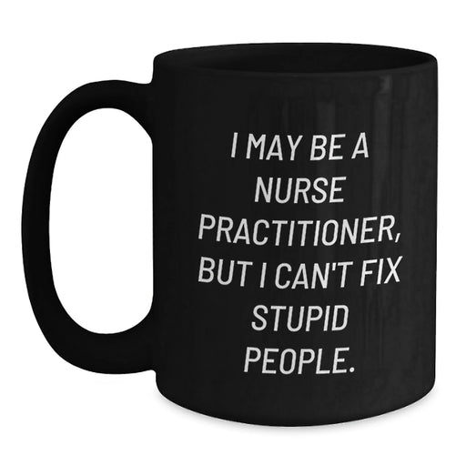Nurse Practitioner Gifts from Friends Funny Christmas Mugs Inspirational for Nurse Practitioner Coworkers Black Coffee Mug - Main