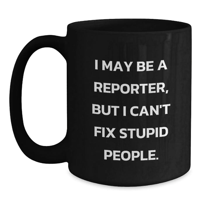 Funny Reporter Gifts for Men Funny Coffee Mugs from Friends for Christmas Morning - Main