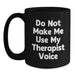Funny Therapist Black Coffee Mug Gifts from Friends for Therapist Christmas Unique Presents - Main