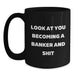 Funny Quotes for Banker Black Coffee Mugs Gifts from Friends to Banker Men - Main