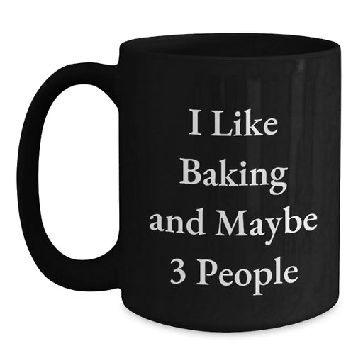 Baking Enthusiast Gift from Friends for Women Unique Black Coffee Mug - Main
