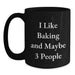 Baking Enthusiast Gift from Friends for Women Unique Black Coffee Mug - Main
