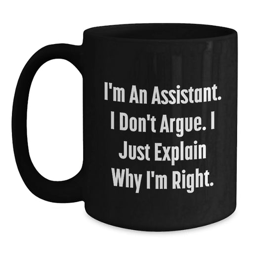 Funny Assistant Gifts from Men to Men, Black Coffee Mug for Christmas Unique Presents - Main