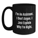 Funny Assistant Gifts from Men to Men, Black Coffee Mug for Christmas Unique Presents - Main