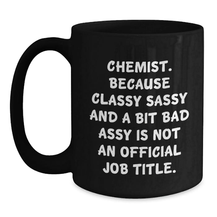 Funny Chemist Black Coffee Mugs Gifts from Friends and Family for Christmas Unique Presents - Main