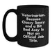 Funny Veterinary Christmas Unique Gifts from Friends for Veterinarians Black Coffee Mug - Classy, Sassy, and a Bit Fearless - Main