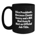 Funny Vice President Gifts from Men or Women, Black Coffee Mugs for Vice President, Valentine's Unique Gifts for Friends or Coworkers - Main