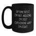 Funny Optometrist Black Coffee Mug Gifts from Friends for Birthday Unique - Main