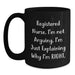 Funny Registered Nurse Gifts from Men, Women, Friends, Coworkers, Family - Black Coffee Mug - Valentine's Unique Gifts for Registered Nurses - Main