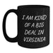Funny Virginia Gifts for Friends, Black Coffee Mug, 'I Am Kind Of A Prime Selection In Virginia' Quote, Perfect for Christmas Unique Gifts from Men, Women, Family - Main