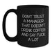 Funny Gifts from Friends for Manager - Black Coffee Mug - Christmas Unique Gift Ideas for Men - Main