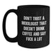 Funny Mixologist Gifts for Men - Unique Black Coffee Mugs from Friends, Mother's Day Unique Gifts, Say 'F--k A Lot' Mixologist Quote - Main